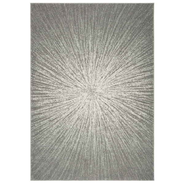Safavieh 8 x 10 ft. Evoke Contemporary Indoor Rectangular Area Rug, Dark Grey and Ivory EVK228H-8 - main